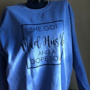 Blue oversized sweatshirt